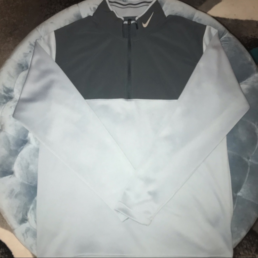 Men’s Nike Golf Performance Grey Quarter ZIP Sz L